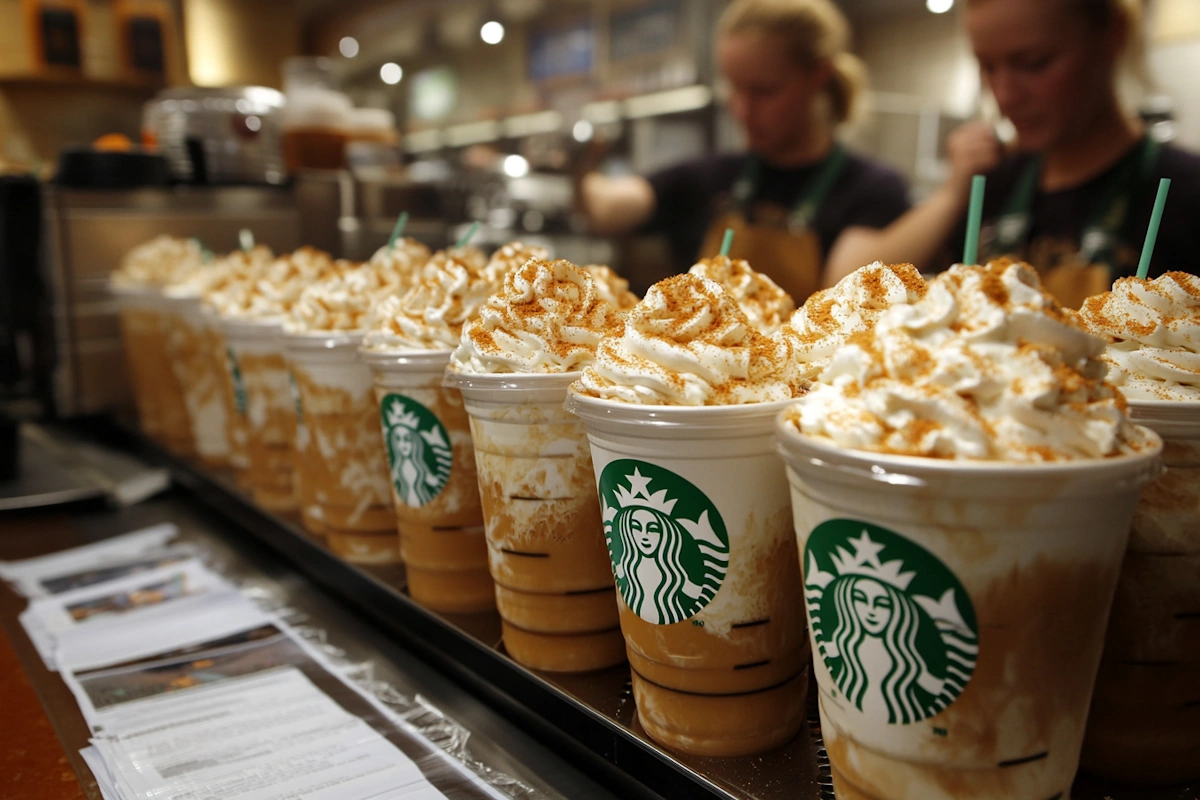 Starbucks pumpkin spice lattes