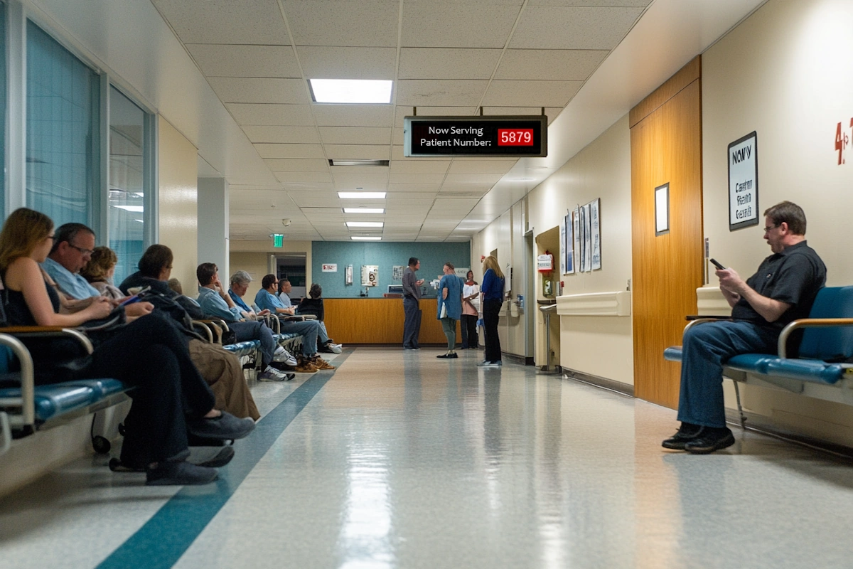 busy hospital waiting room