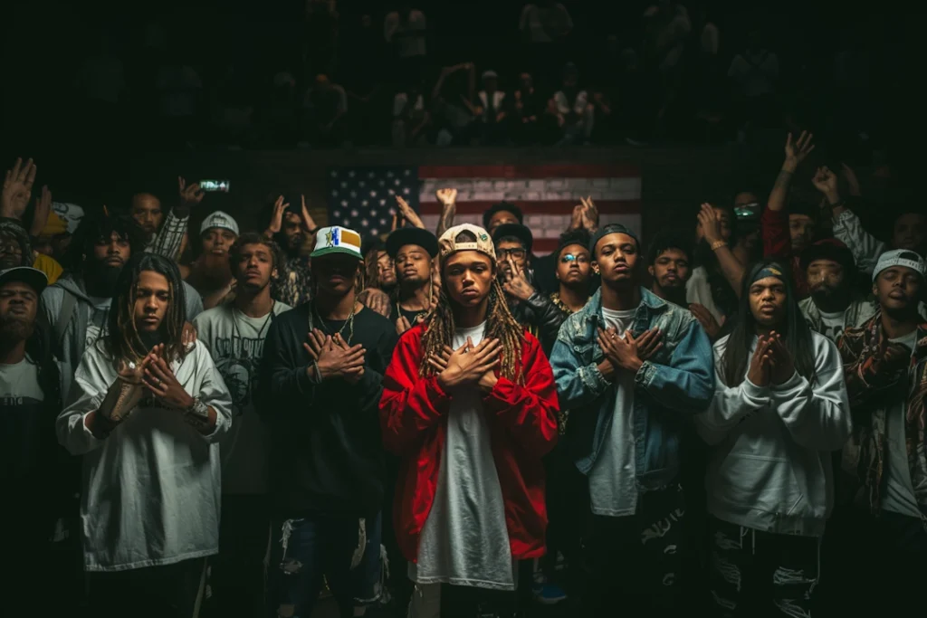 Group of rap fans with new national anthem The Real Slim Shady