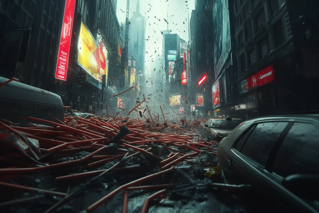 Paper straw tyranny in the streets