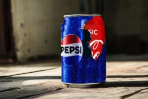 New Pepsi Can Peeling to Reveal Coca-Cola