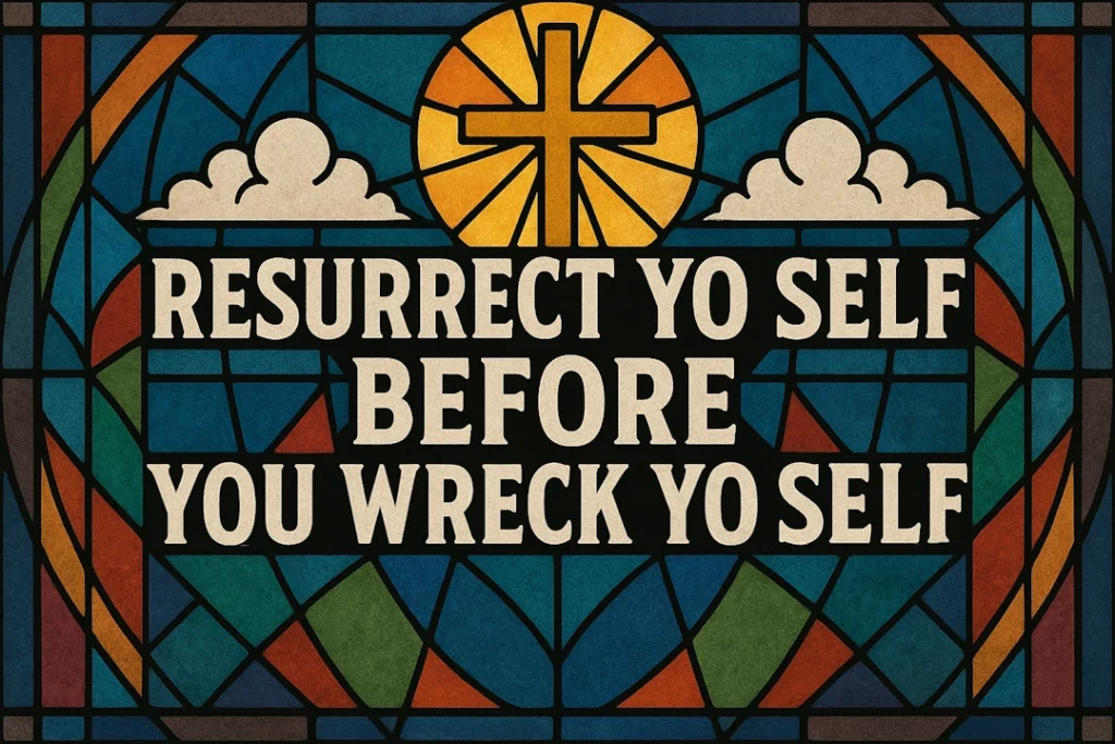 stained glass Resurrect Yo Self Before You Wreck Yo Self