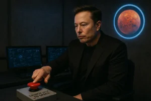 Elon Musk Launching Self to Space from his Bunker