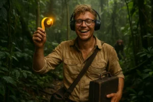 Walter Escaping Jungle with The Ribbon