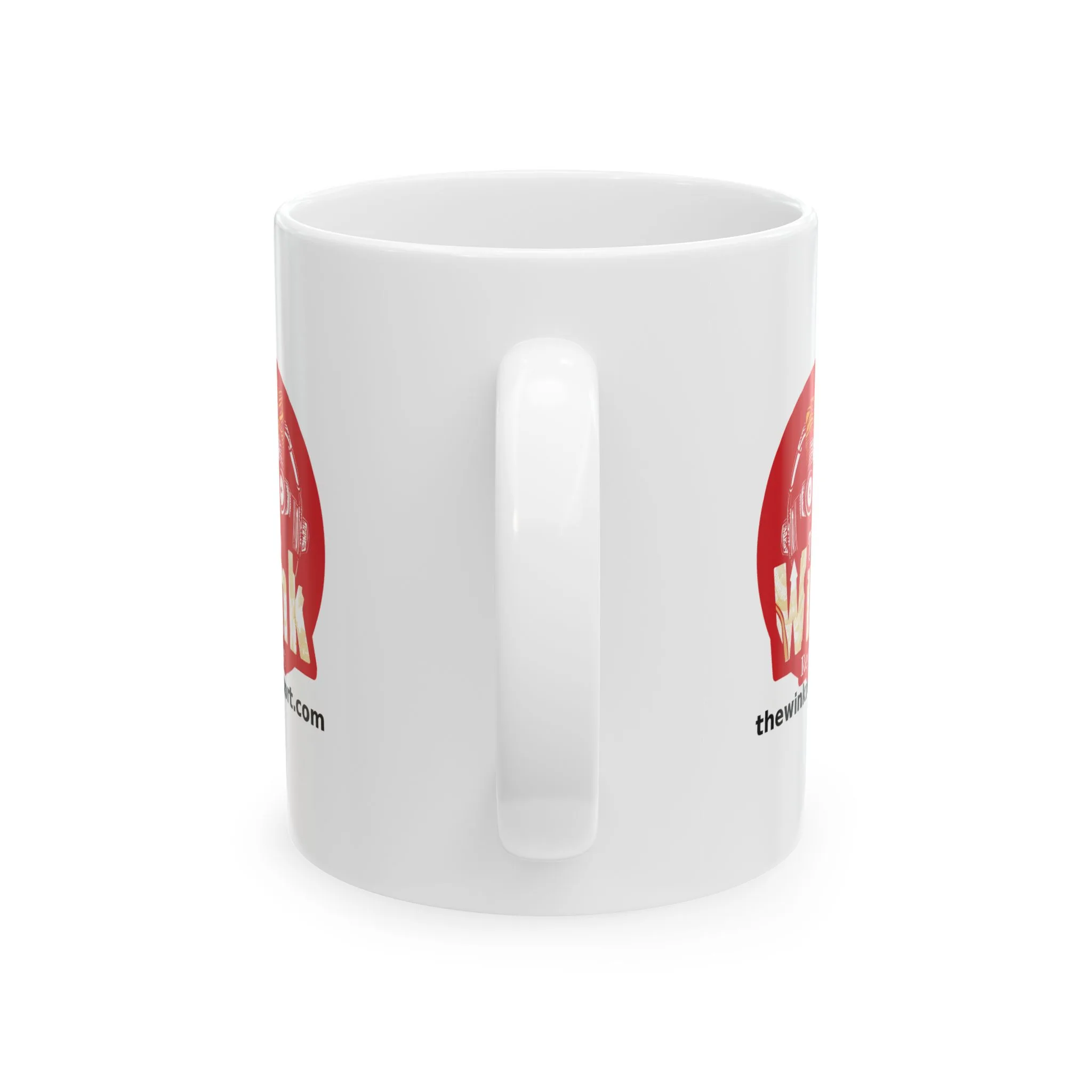 Coffee Mug, Ceramic - The Wink Report Logo - (11oz, 15oz) - Image 4